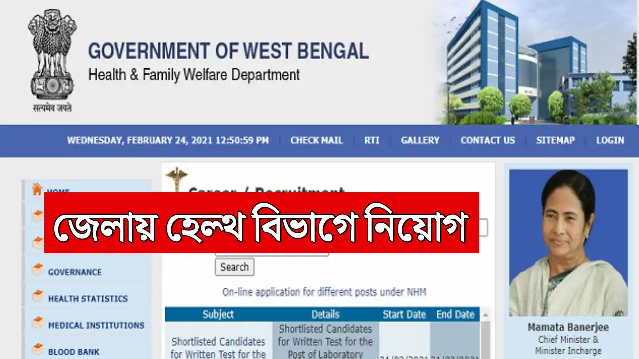 WB DHFWS Recruitment