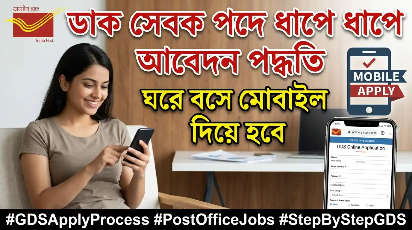ডাক সেবক পদে ধাপে ধাপে আবেদন পদ্ধতি, ঘরে বসে মোবাইল দিয়ে হবে - Post Office GDS Apply Process